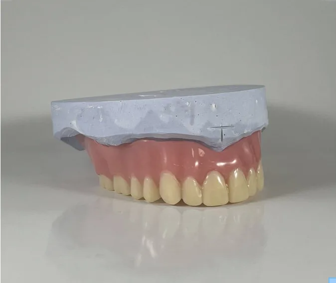 Front side view of dentures